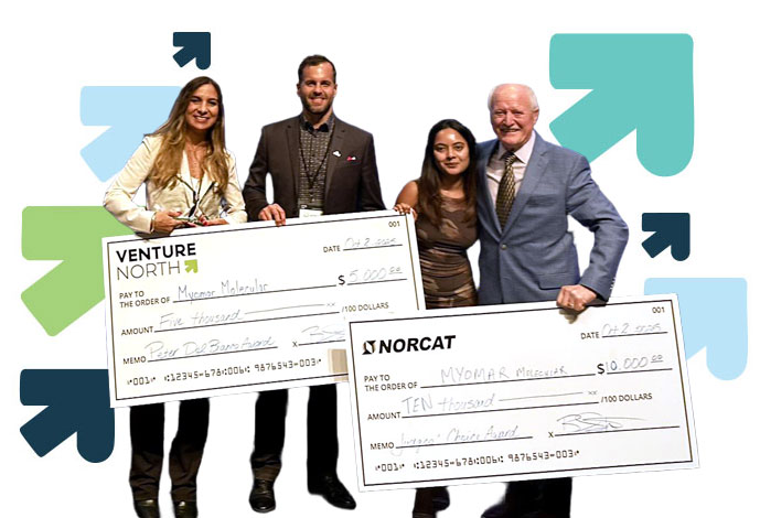 Myomar Molecular. Winner of the Peter Dal Bianco Award and Judges' Choice Award Venture North PITCH 2025